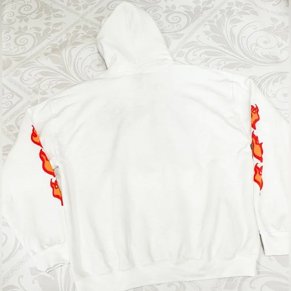 FashionNova Good Money Hoodie White Large